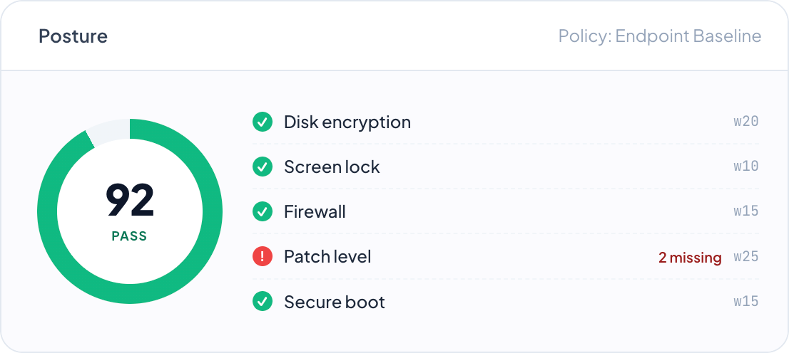 DemandFlow screenshot: A device posture score every IT and security team can act on.